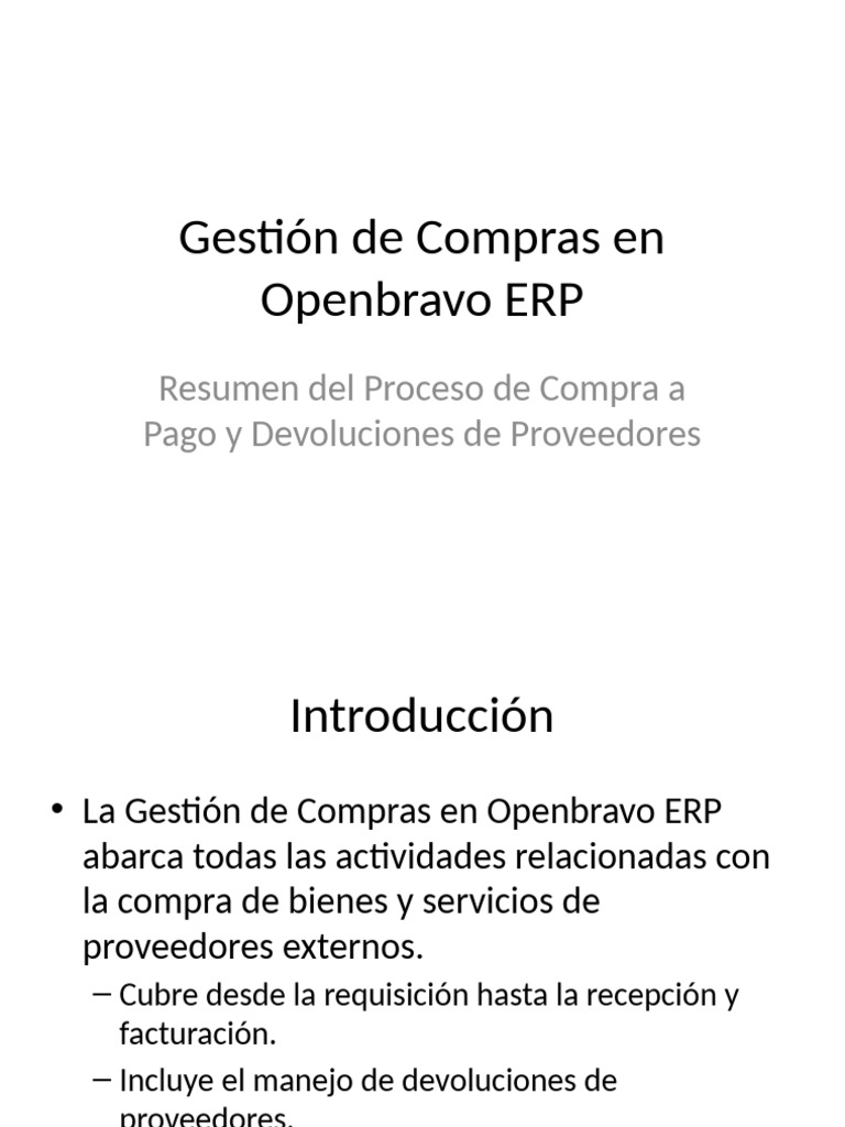 Gestion Compras Openbravo | PDF | Finanzas y dinero