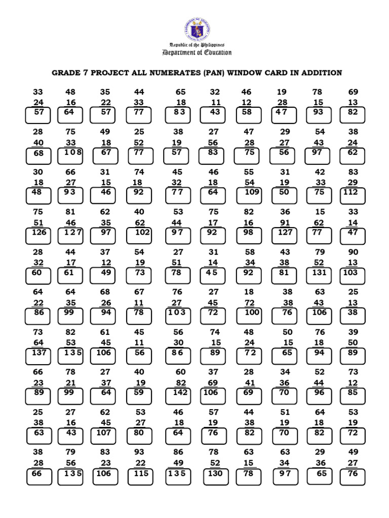Grade 7 - Window Cards - Pre - Answers Key | PDF