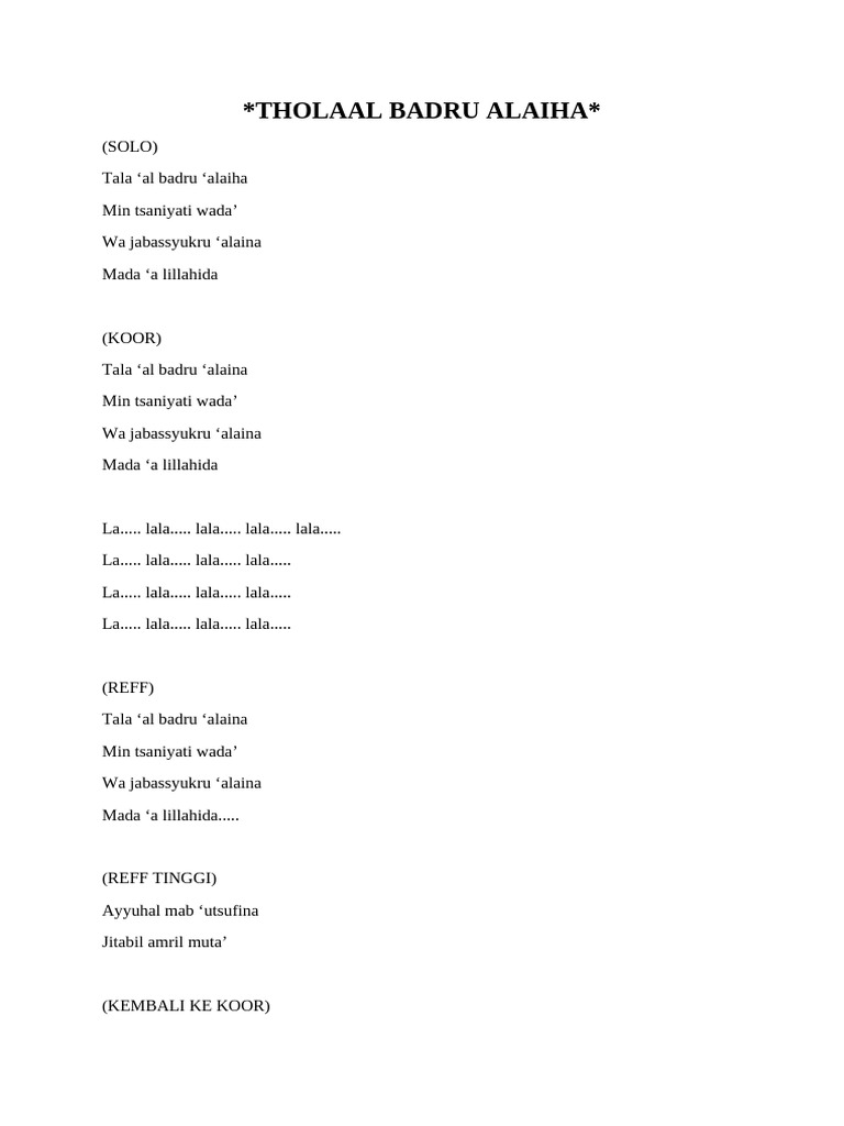 Tholaal Badru Alaiha | PDF