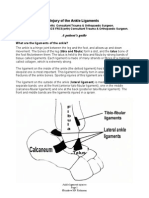 Injury of The Ankle Ligaments: A Patient's Guide