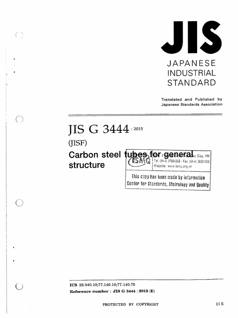 Jis G3444-2015 | PDF