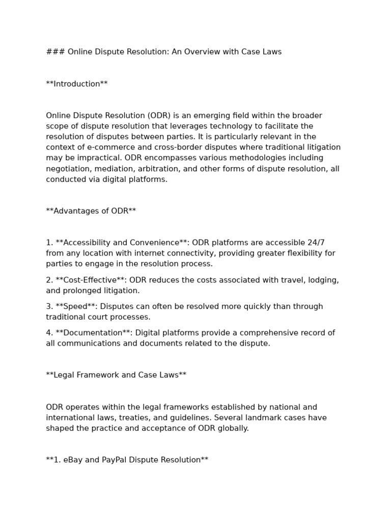 Odr | PDF | Arbitration | Law