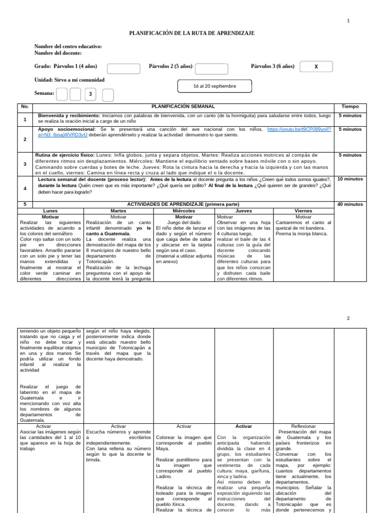 SEMANA 3 RUTA DE APRENDIZAJE Jueves | PDF