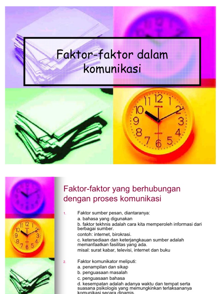 Faktor Faktor Dalam Komunikasi