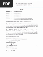 Memo Sambung Kontrak 2012