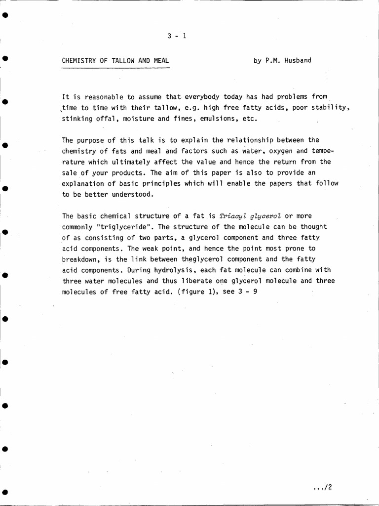 Tallow Chemistry | PDF