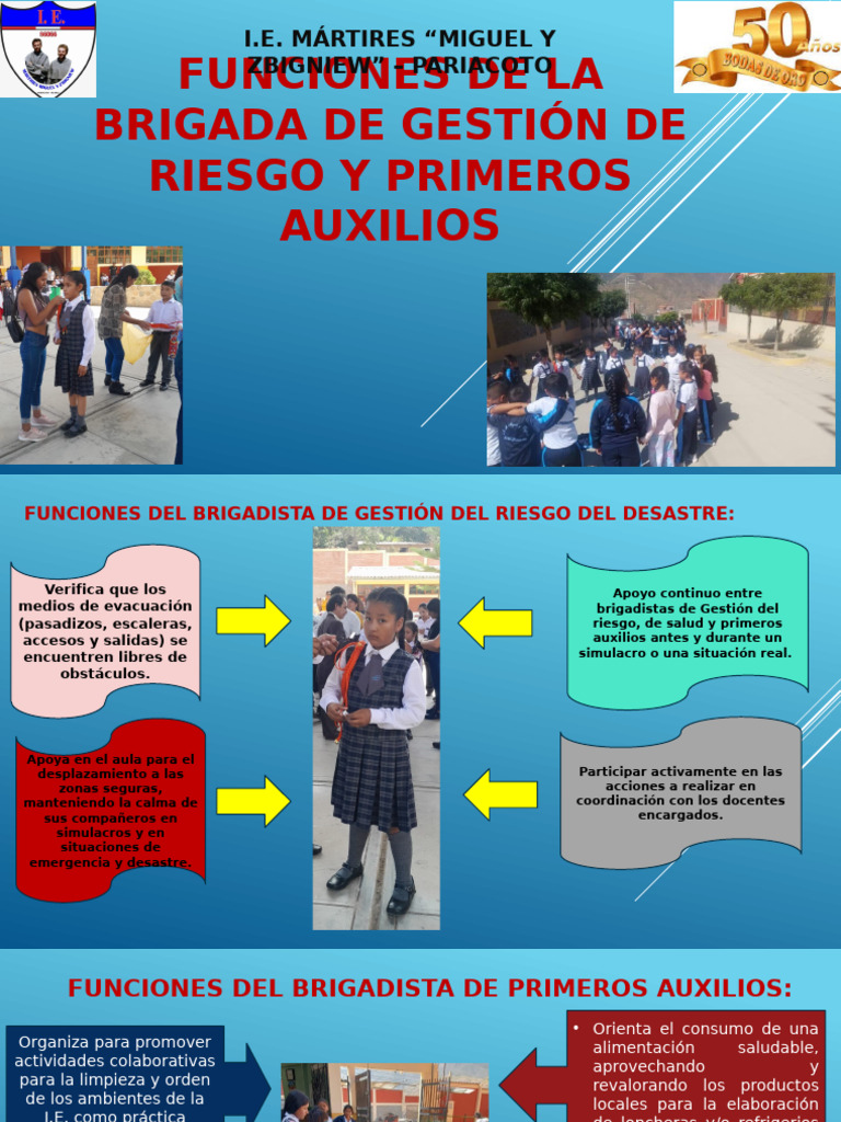 Funciones de la Brigada Escolar de Riesgo | PDF | Higiene