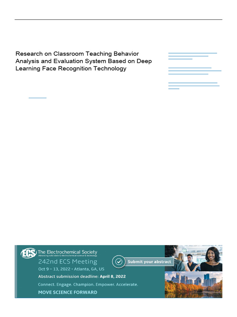 2021 - Research On Classroom Teaching Behavior Analysis and Evaluation ...