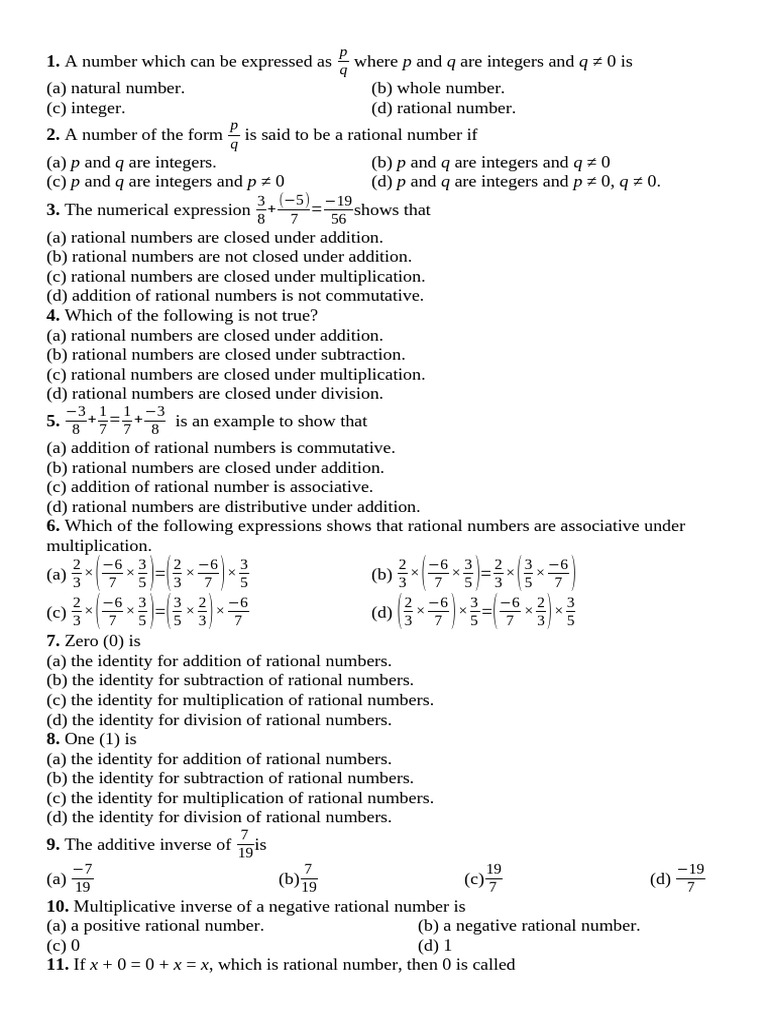 Rational number pdf