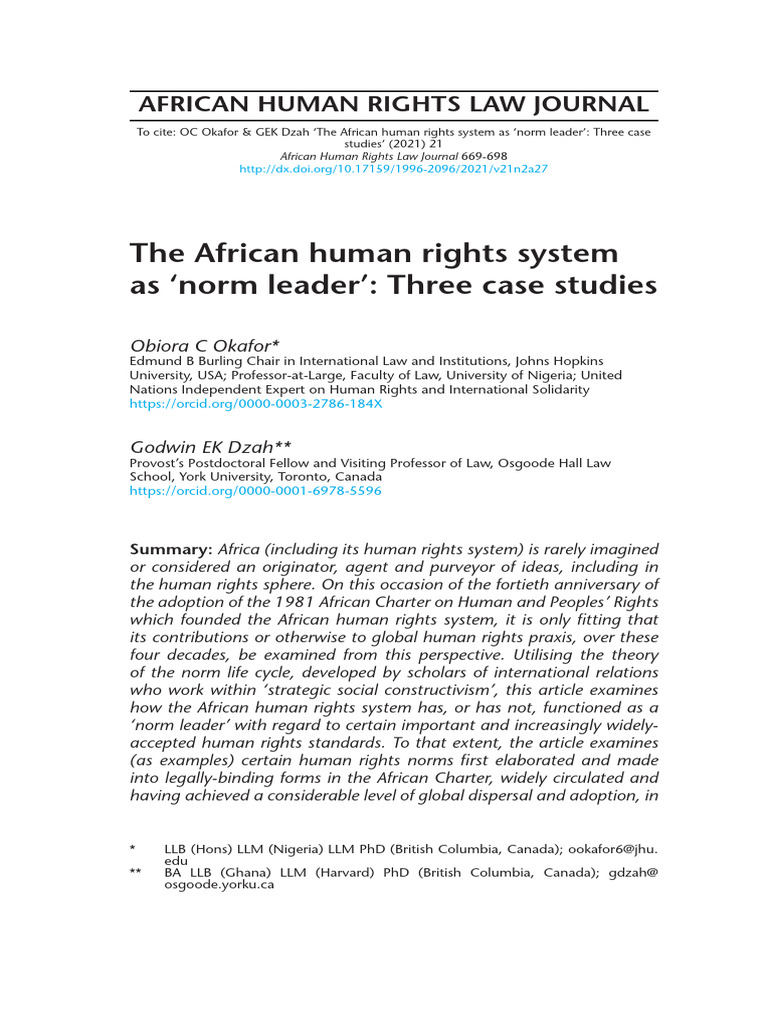 Forty Years of The African Charter On Human and Peoples' Rights | PDF