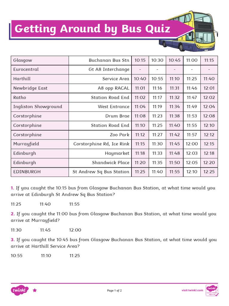 Edinburgh Bus Timetable Overview | PDF | Edinburgh | Wheeled Vehicles