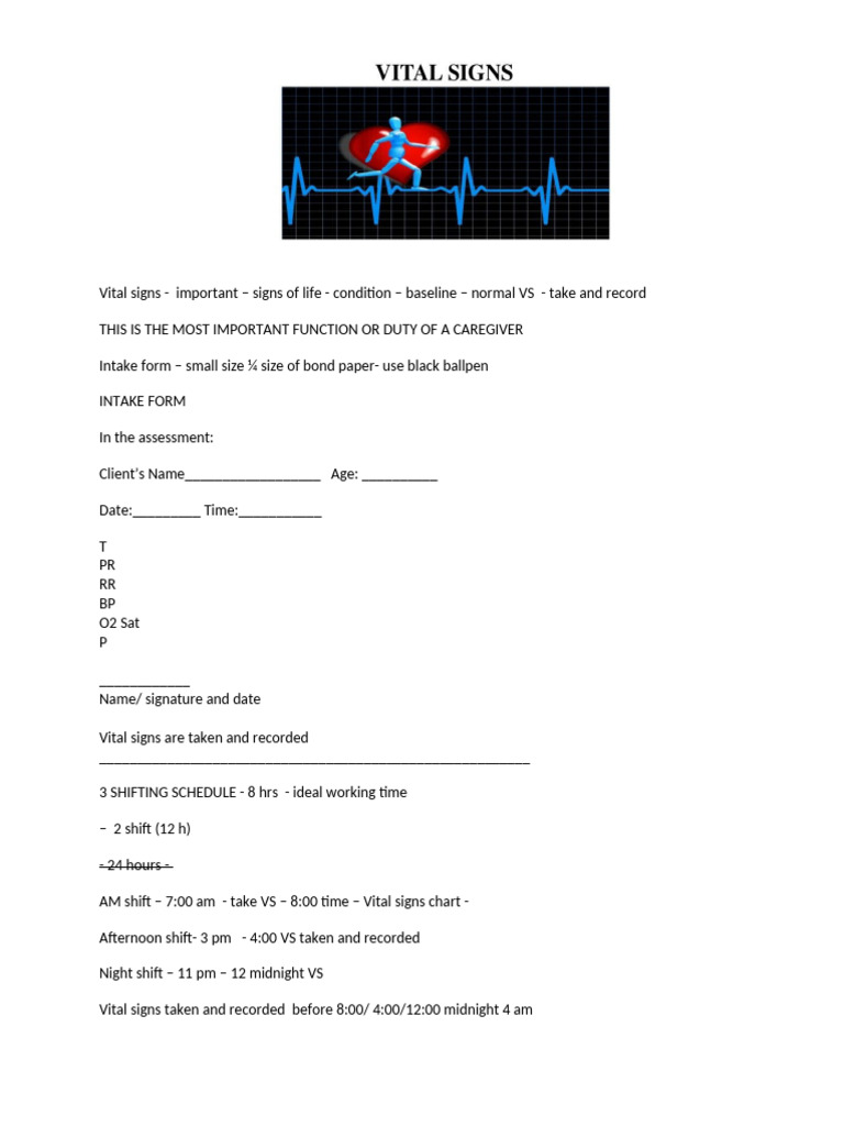 Vital Sign | PDF