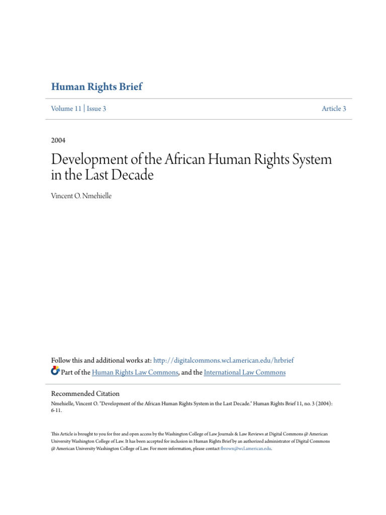 Development of The African Human Rights | PDF