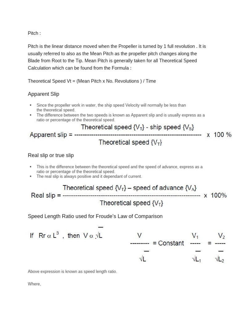 Unit 2 Pitch and Slip | PDF