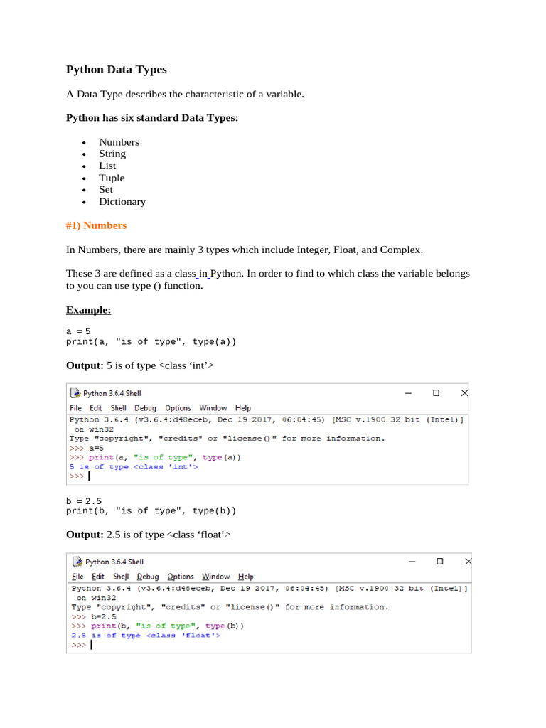 Python data types pdf