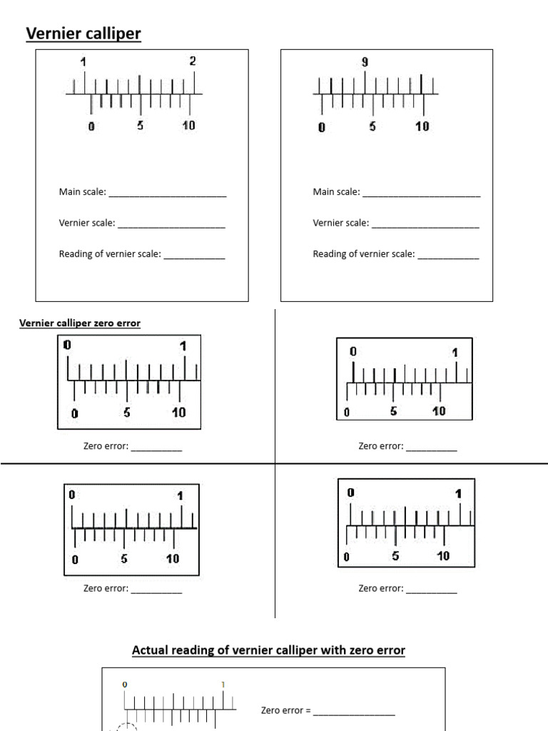 Exercise Micrometer - Vernier | PDF