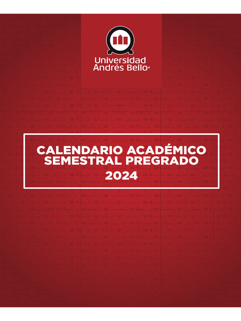 Calendario Academico Semestral Pregrado Diurno y Vespertino UNAB 2024 | PDF