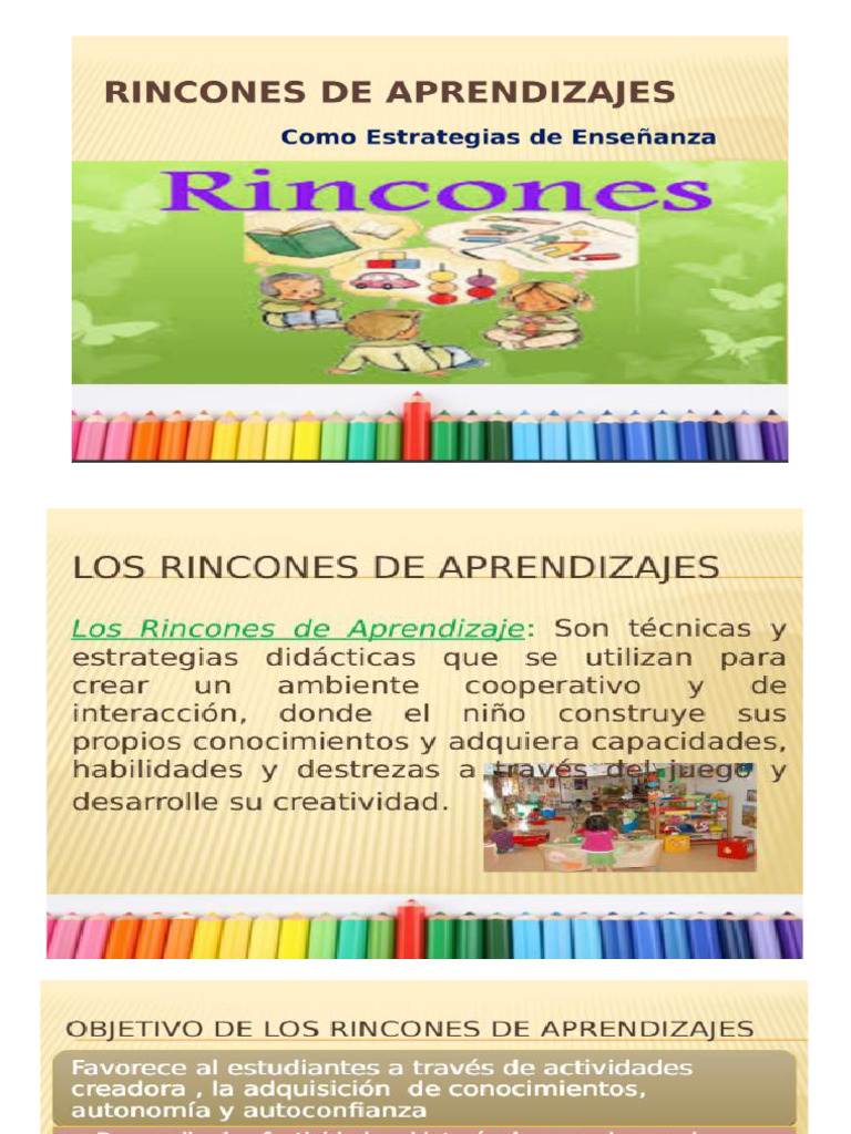 Rincones de Aprendizaje | PDF