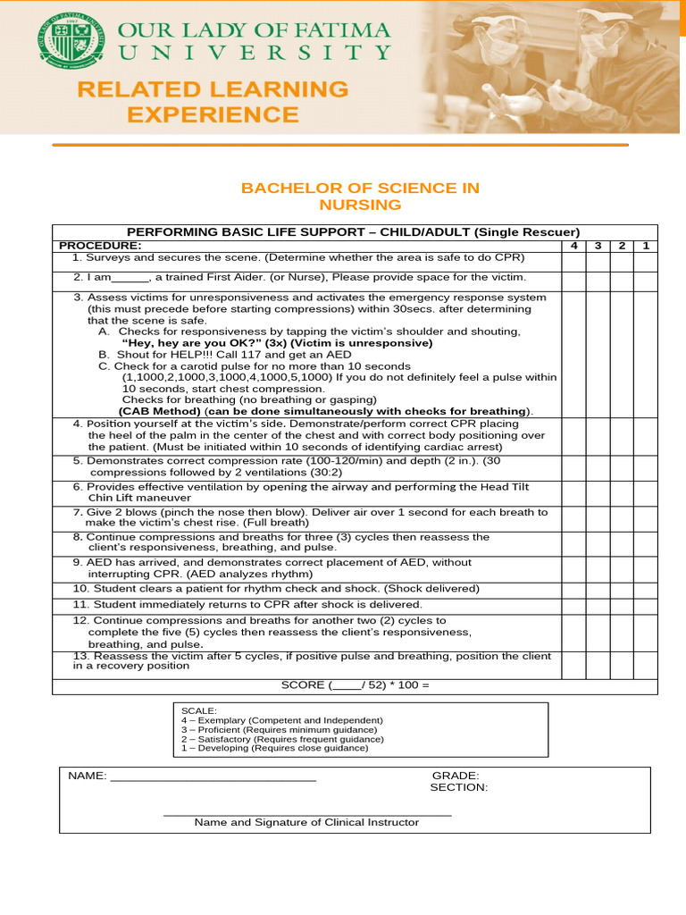 CPRAdult-Checklist | PDF