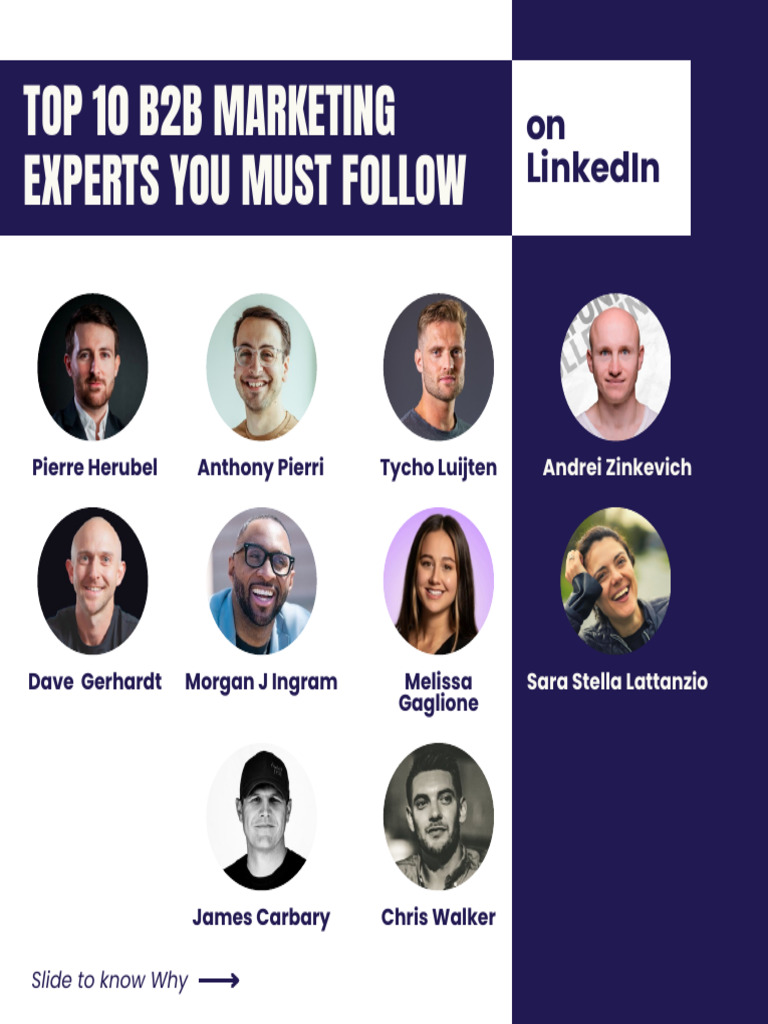 Top 10 B2B Marketing Experts You Must Follow: On Linkedin | PDF