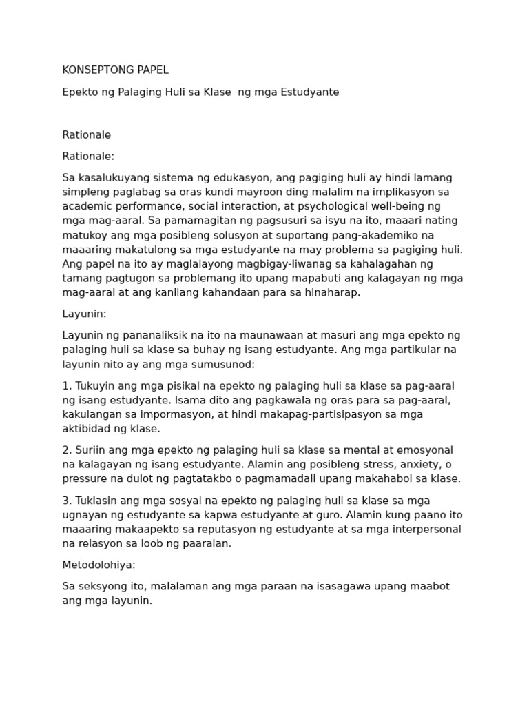 Konseptong papel | PDF