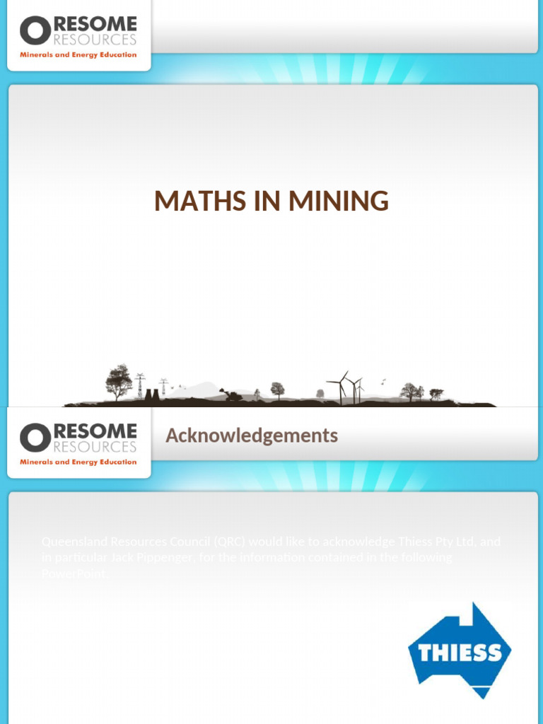 Essential Maths in Mining Operations | PDF | Mathematics | Mining