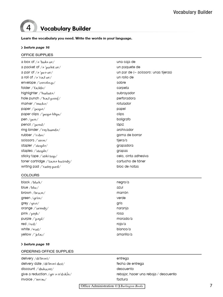 Vocabulary | PDF