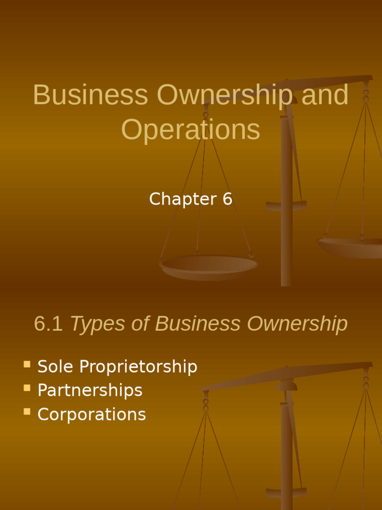 Business Ownership and Operations | PDF