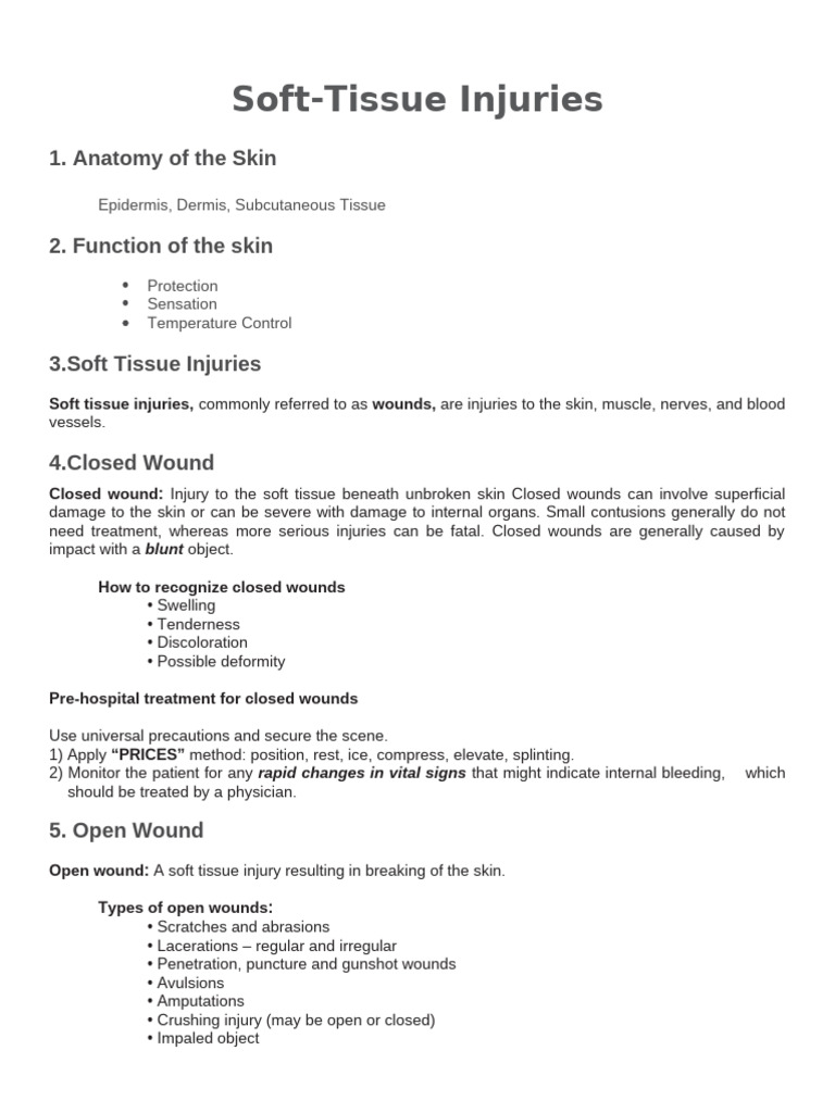 9 - Soft Tissue Injury | PDF
