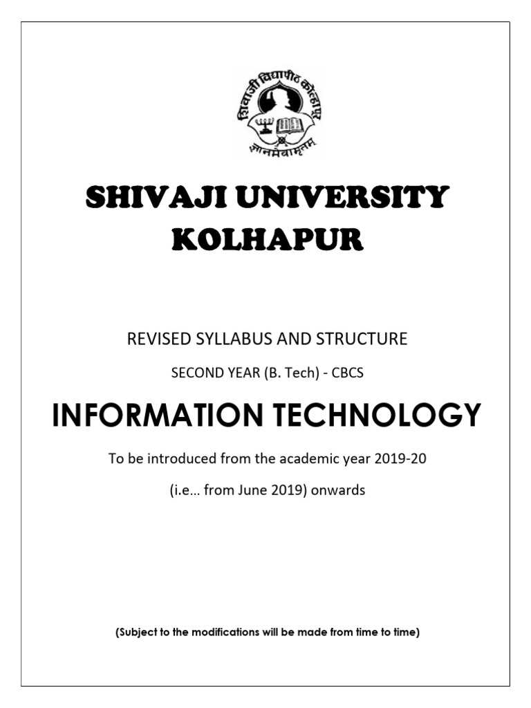 B.Tech IT Year 2 Syllabus | PDF | Pointer (Computer Programming ...