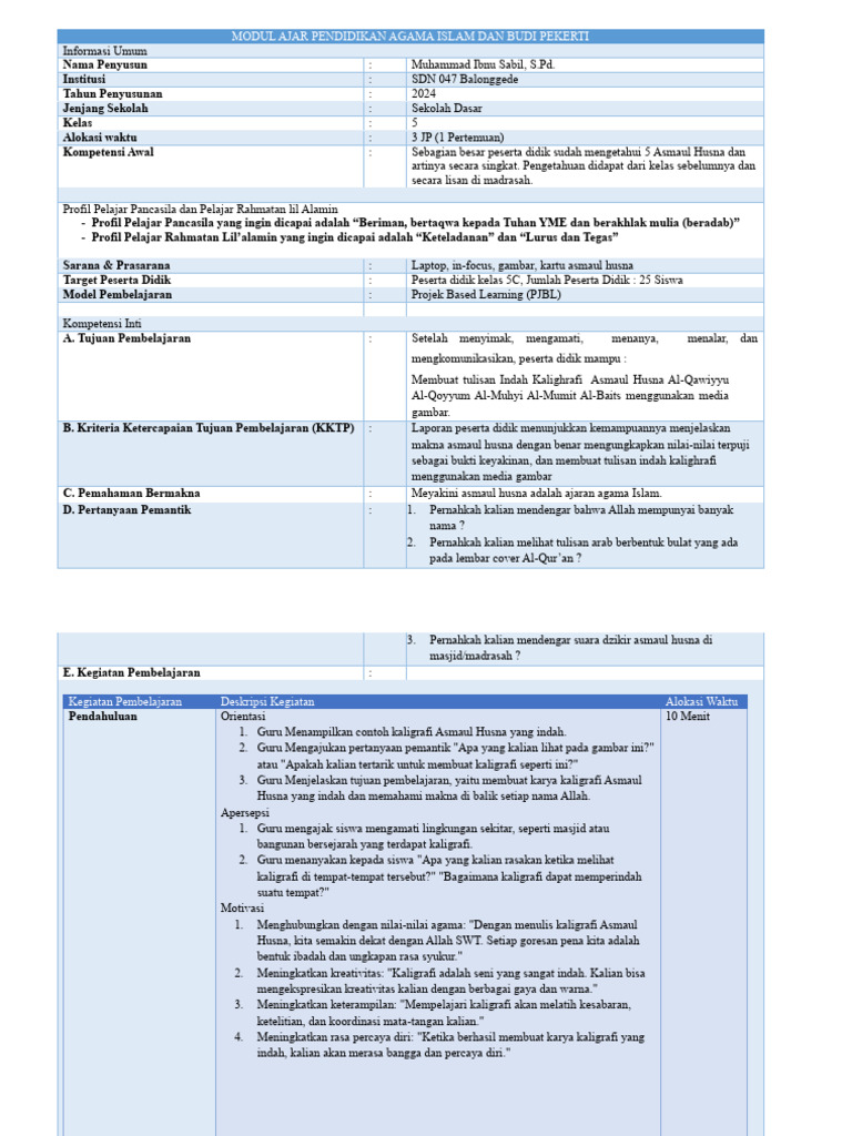 Modul Pjbl Pdf