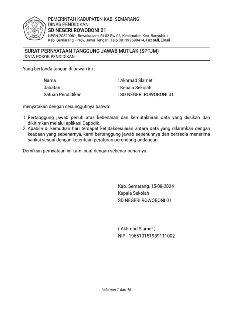 Sptjm Sp Datadik 2024 Pdf
