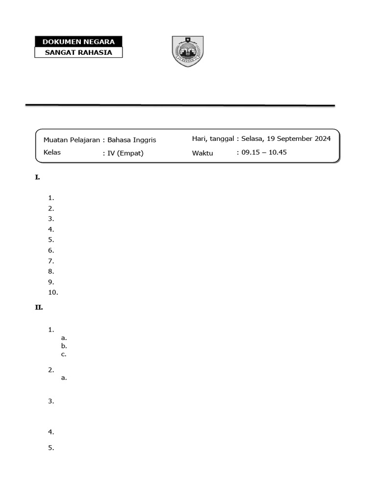 Pts Kelas 4 Baru | PDF