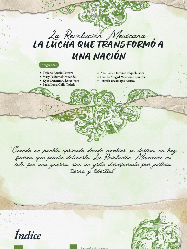 La Revolución Mexicana, Una Lucha Que Transformo Una Nación | PDF