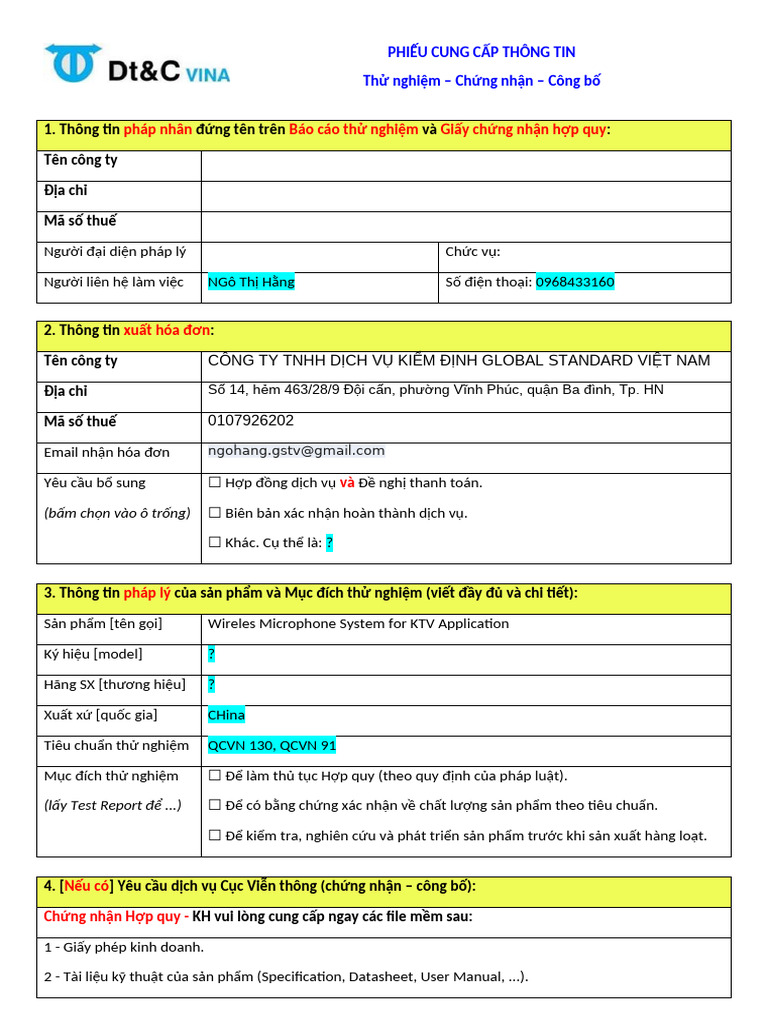 Phieu thong tin KH | PDF