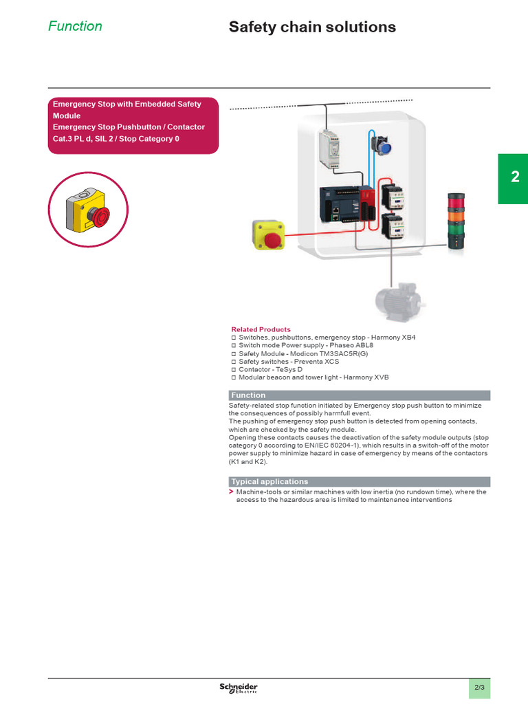 Emergency Stop Safety Solutions Guide | PDF