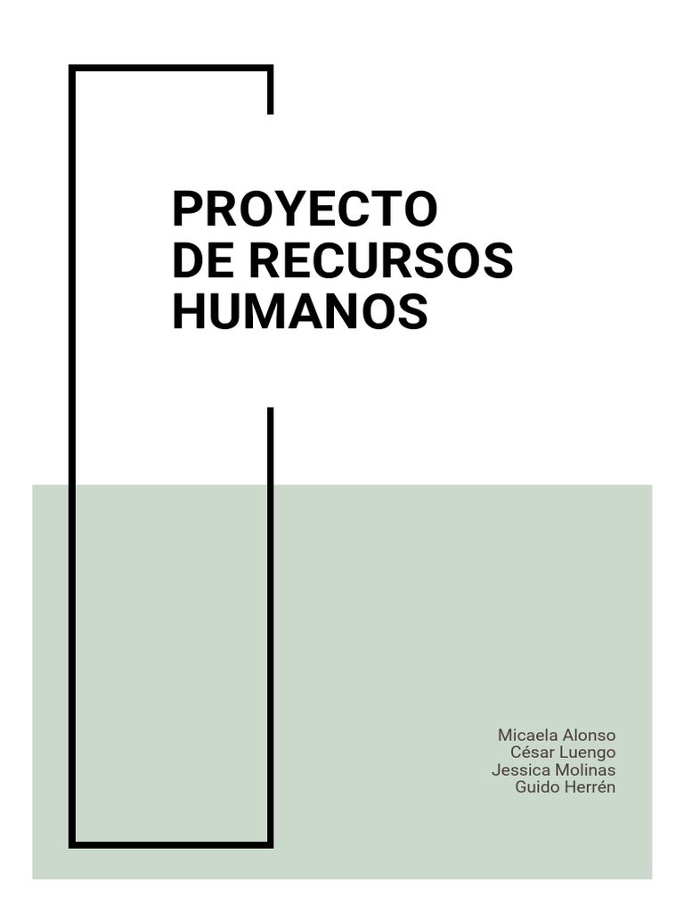 Proyecto de Recursos Humanos | PDF