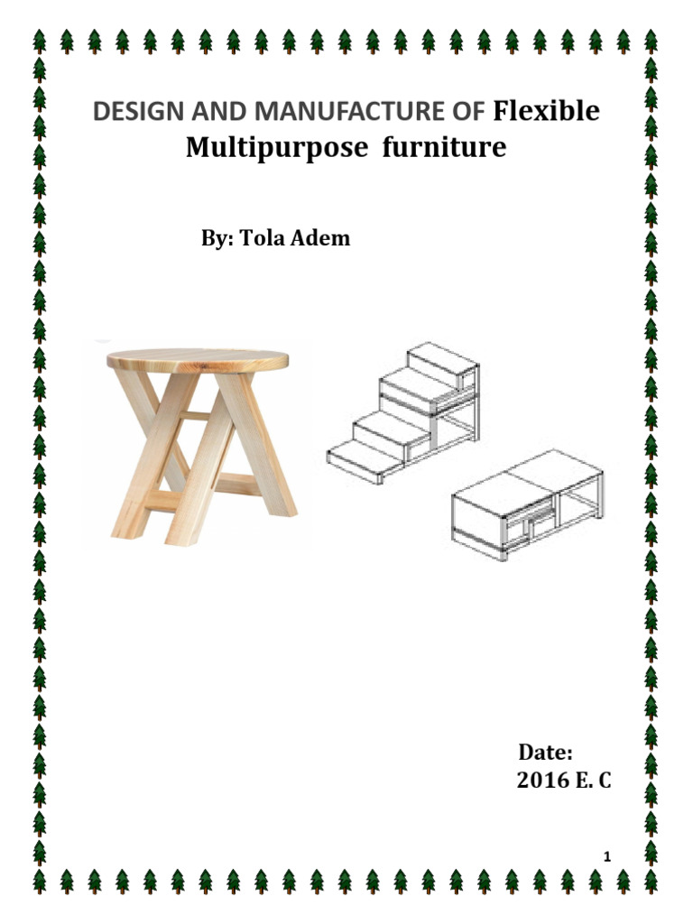 Design and Manufacture Of: Flexible Multipurpose Furniture | PDF