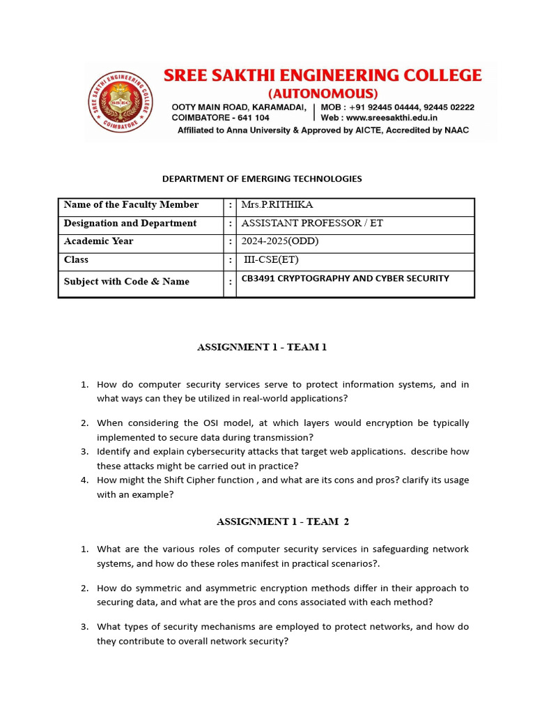 Ccs Assignment 1 | PDF