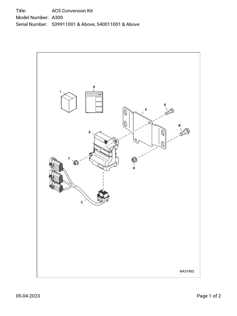 ACS Conversion Kit_A300 | PDF