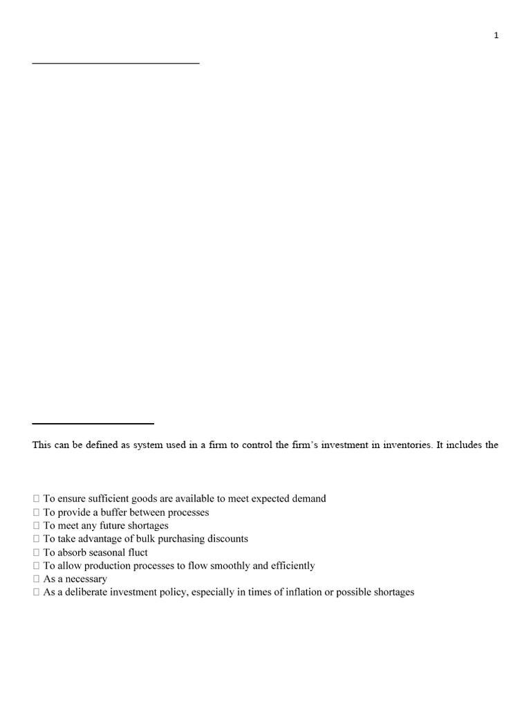 Accounting For Materials | PDF