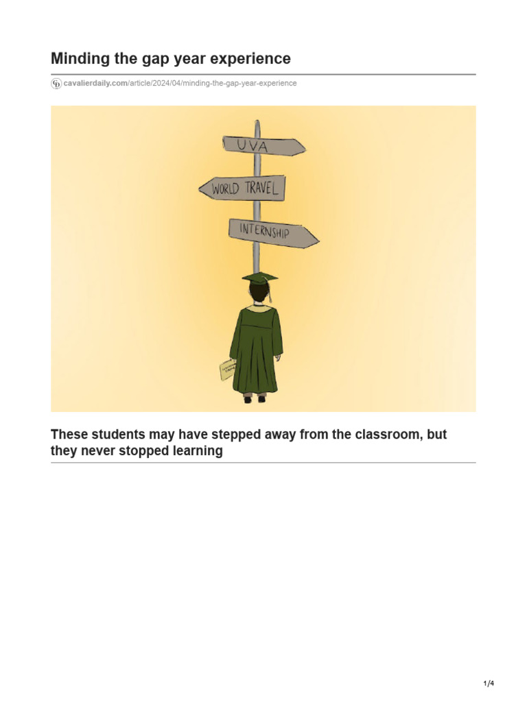 Cavalier Daily - Minding The Gap Year | PDF