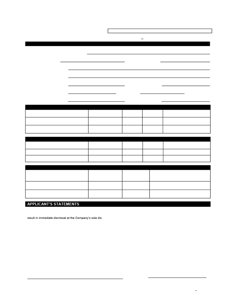 Job Application Form Revision 8 Pdf