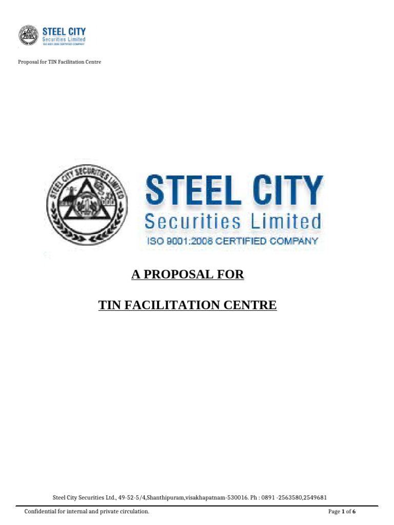 Steel Tin Proposal Bbcs Final | PDF