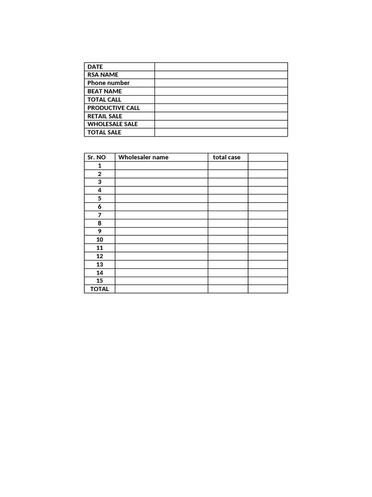 Work form pdf