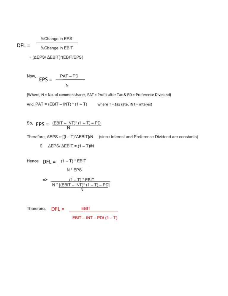 DFL Derivation | PDF
