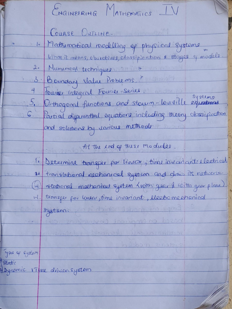 Engine Maths (GLORIA) COMPLETE NOTE | PDF