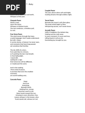 Different Types of Poem
