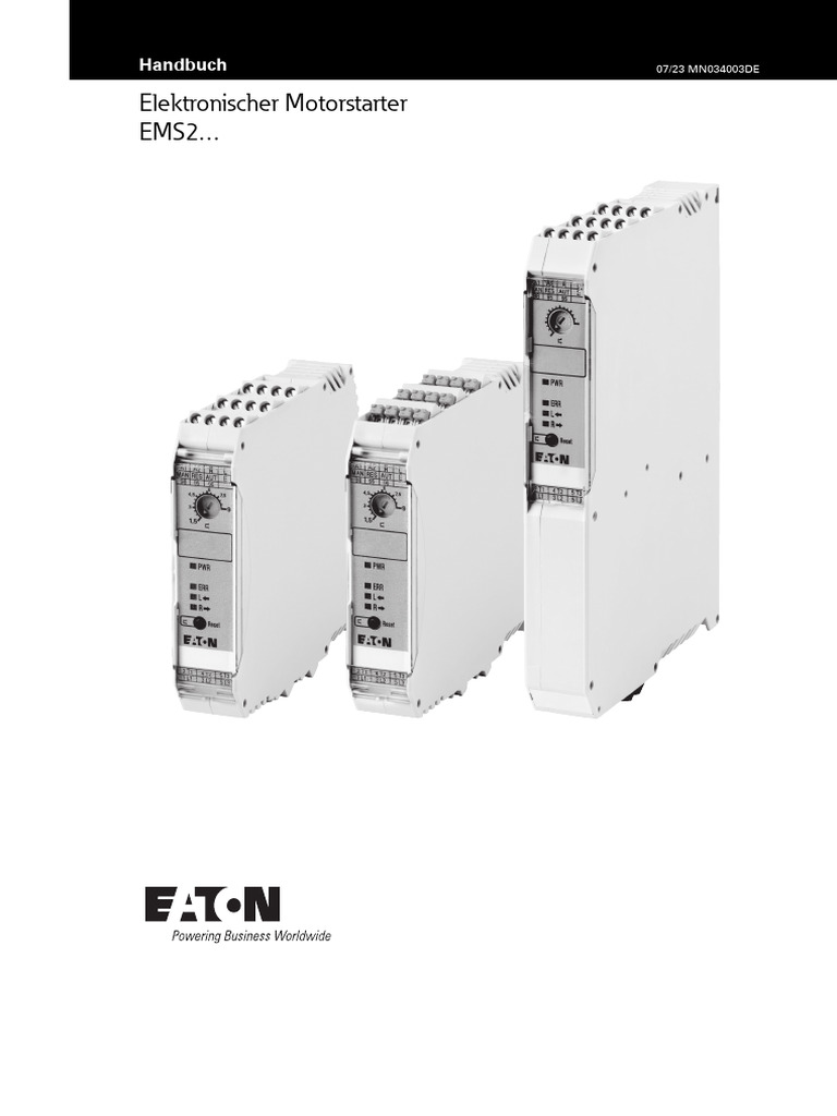 Eaton Electronic Motor Starter Ems2 Manual Mn034003de de | PDF