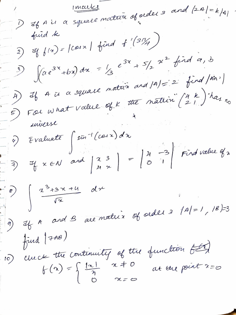 Maths Sample Paper | PDF